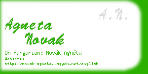 agneta novak business card